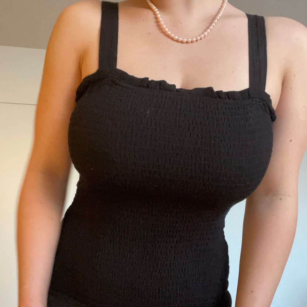 Smocked mini dress